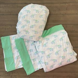 Tbbc sleep tight sheet set ebullient elephant nwt